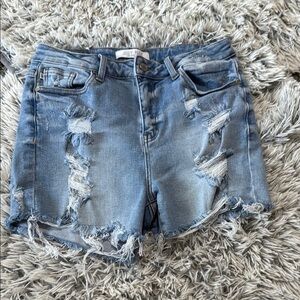 Judy Blue Distressed Jean Shorts Size Large